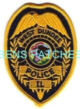 ILLINOIS,WEST DUNDEE POLICE BADGE PATCH 1_wm
